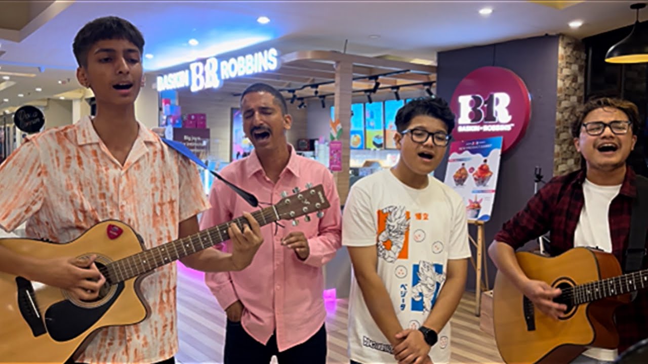 When two guitarist sing with one singer | live singing in RCM mall ...