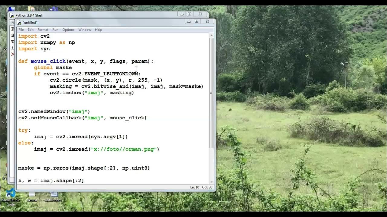 Python ile Görüntü İşleme - OpenCV dersleri DERS 23: Fare kullanarak ...