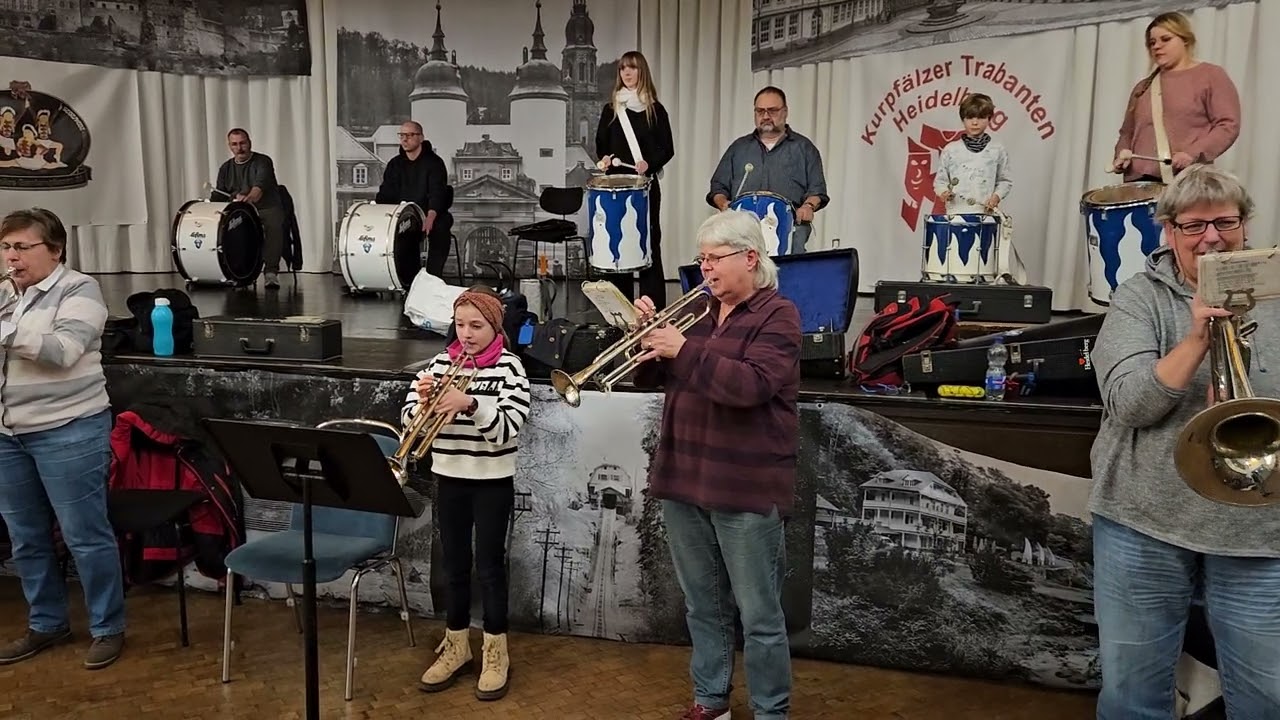 Fanfarenzug Hendsemer Herolde im Rottmannsaal zu Hendesse (Handschuhsheim)