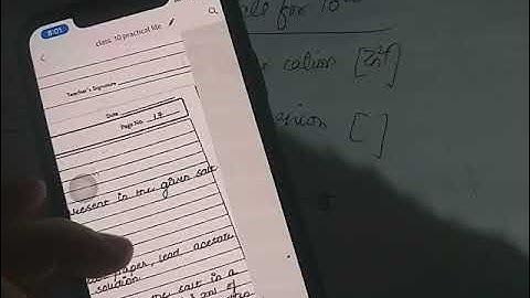 ICSE Class 10 Chemistry  practical file