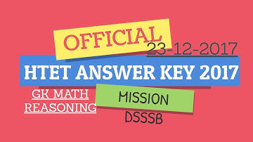 HTET DEC 2017 answer key 23 DEC 2017 ANSWER KEY HTET HTET HTET HTET ANSWER KEY