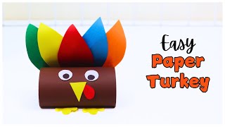 Easy Paper Turkey Thanksgiving Craft