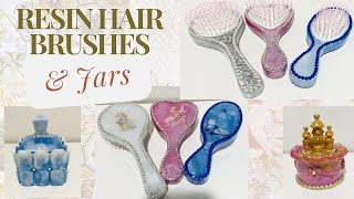 SO PRETTY: Resin Hair Brushes & Castle Jar