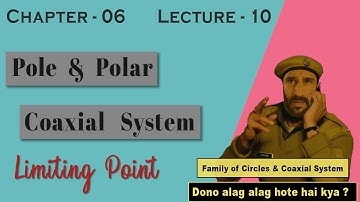 Pole and Polar | Coaxial System of Circles | Limiting Points | Circles | Coordinate Geometry