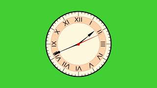 180 Minutes Round Analog Clock with Roman Numbers | HD | ROYALTY FREE