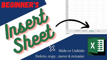 Insert Sheet | Delete, Copy , Move & Rename sheet | Hide or unhide |  MS Excel Beginner