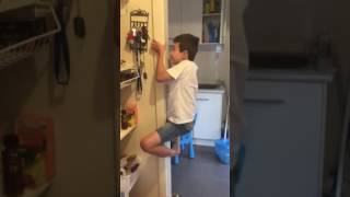 Max Tassone - 8 year old climbs a wall