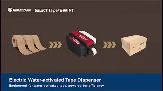 Swift Electric Water-Activated Tape Dispenser Operation Selecttape Selectpack