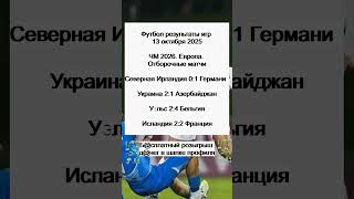 Футбол результаты игр 13 октября 2025