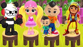 Tag with Combo Panda vs Love Diana Pet Dash vs CKN Toys Car Hero Run vs Subway Surfers - Gameplay screenshot 5