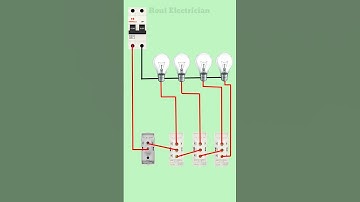 4 Bulb One Way Switch Wiring Diagram | Light Control System | #shots #electrical