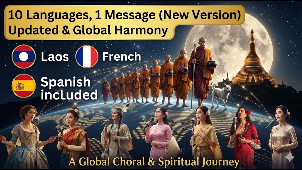 One step,One heart:10 Languages (Updated)by adding Lao,French, Spanish.