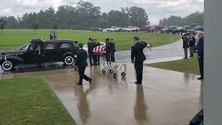 Military Honors for SSGT William Wood at Tallahassee National Cemetery - WWII Vet