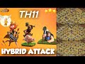 TH11 Hybrid Attack Strategy - How to Use Miner Hogs Attack - Best Miner Hogs Attack - Clash Of Clans