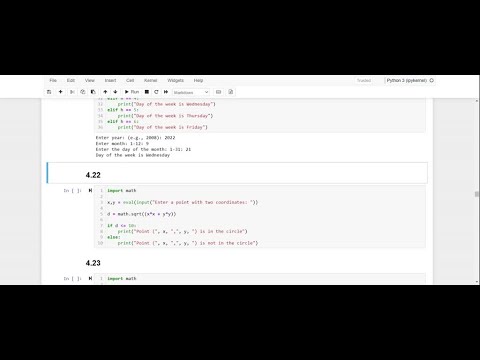 Write a program that asks the user to enter the coordinates of 4 points ...