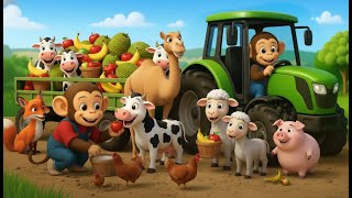 Monkey Farmer Fixes The Tractor And Harvests Fresh Jackfruit Farm Work Cute Farm Story