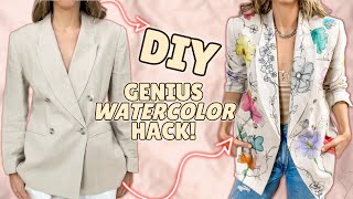 How to "WATERCOLOR" Clothing! GENIUS HACK!! (Plus OUTFIT Ideas)