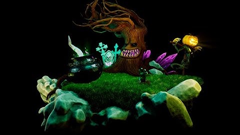 Halloween 3D Scene (Maya, ZBrush, Substance, Unreal)