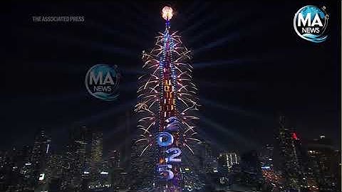 New Year's 2025: Dubai puts on stunning fireworks show at the Burj Khalifa #newyear2025 #dubai