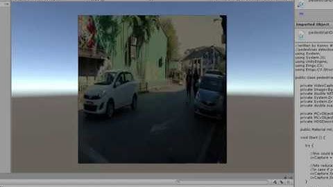 Simple pedestrian detector with Emgu CV and Unity