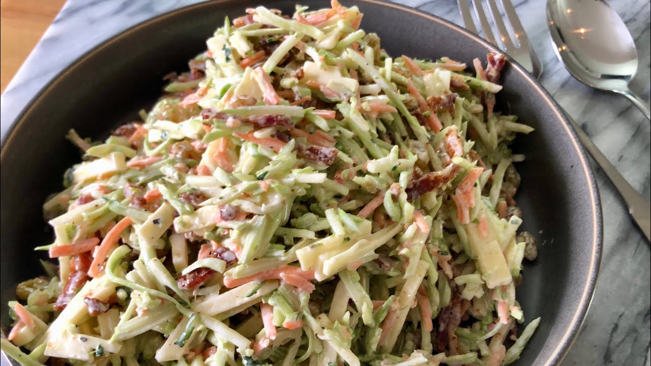 old fashioned broccoli slaw dressing recipe The Best Broccoli Slaw (5-Minutes!)