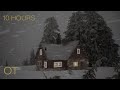 Blizzard at the Cabin | Howling wind and blowing snow for Relaxing| Study| Sleep| Winter Ambience V8