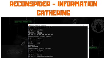 ReconSpider - OSINT Web info Gathering tool