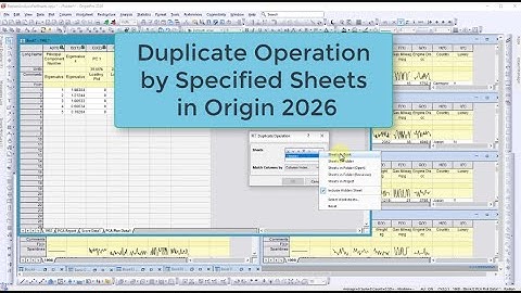 Duplicate Operation By Specified Sheets