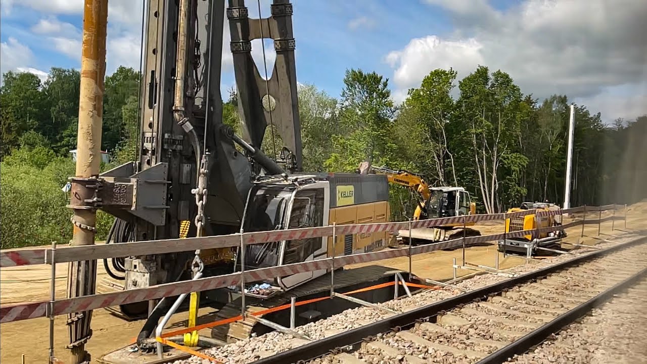 Bajpas kartuski palownica Keller Polska Liebherr LRB 255 start pracy Pomorska Kolej Metropolitalana