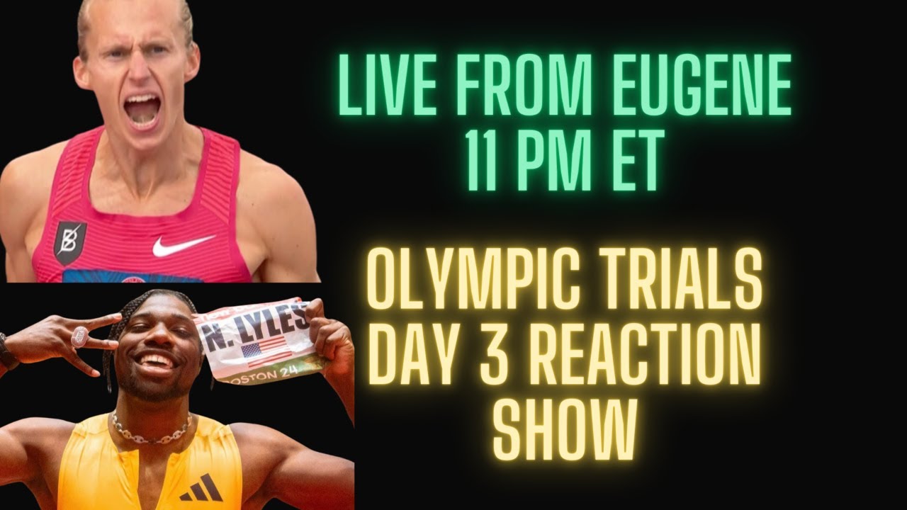 Noah Lyles Wins 100, Rooks Wins Steeple- Day 3 US Olympic Track & Field Trials Reaction Show