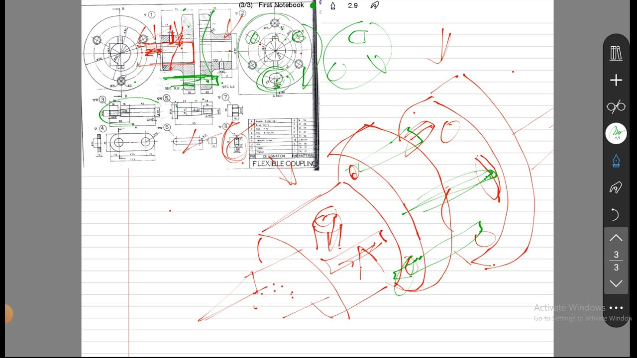 Flexible coupling assembly tutorial شرح تجميع وصلة المحاور المرنه