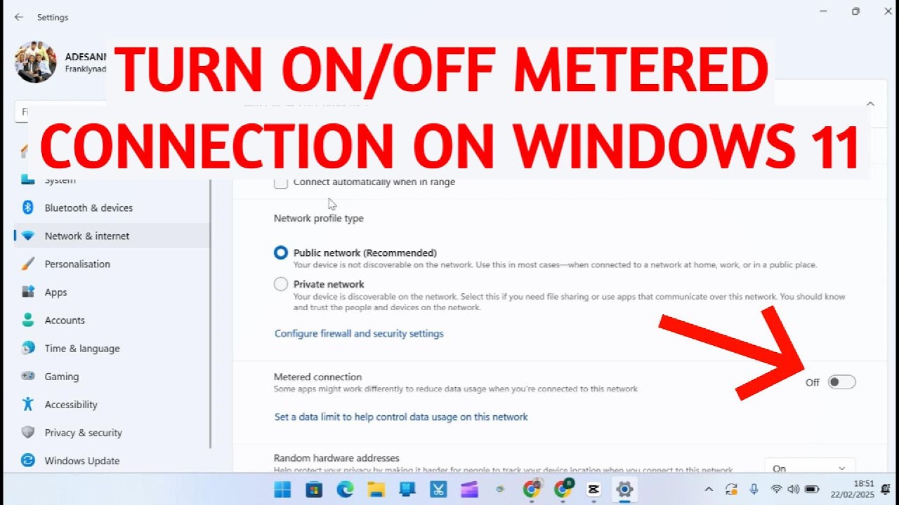 How to Enable/Disable Metered Connections on Windows 11 - YouTube