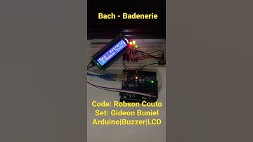 Bach - Badinerie on Arduino Uno, Buzzer, 16x2 LCD #Shorts #Arduino #Bach