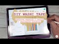 How to Create Printable Washi Tape in Procreate // featuring @creativefabrica