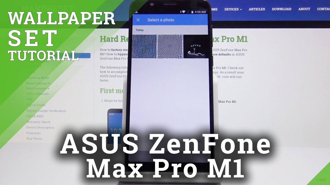How To Change Wallpaper In Asus Zenfone Max Pro M1 Refresh Display Youtube