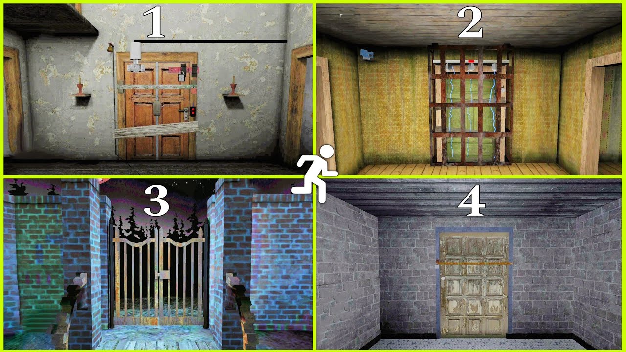 Granny 1 2 3 4 All Door Escape..😂🔥| جراني