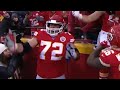Eric fisher celebrates touc.own w fans beer  2019 afc divisional