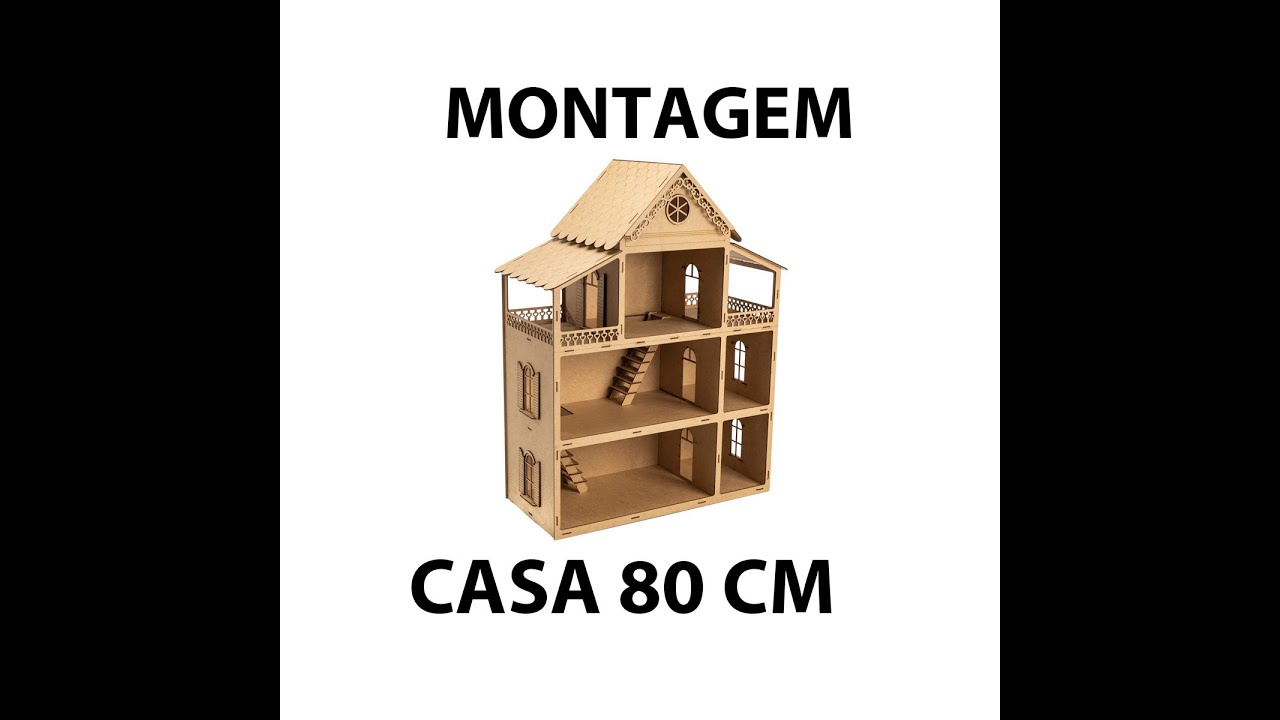 Casa Casinha Grande 80 Cm P/ Boneca Com Móveis