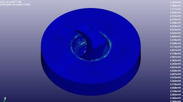 Aluminium drilling process FEA simulation