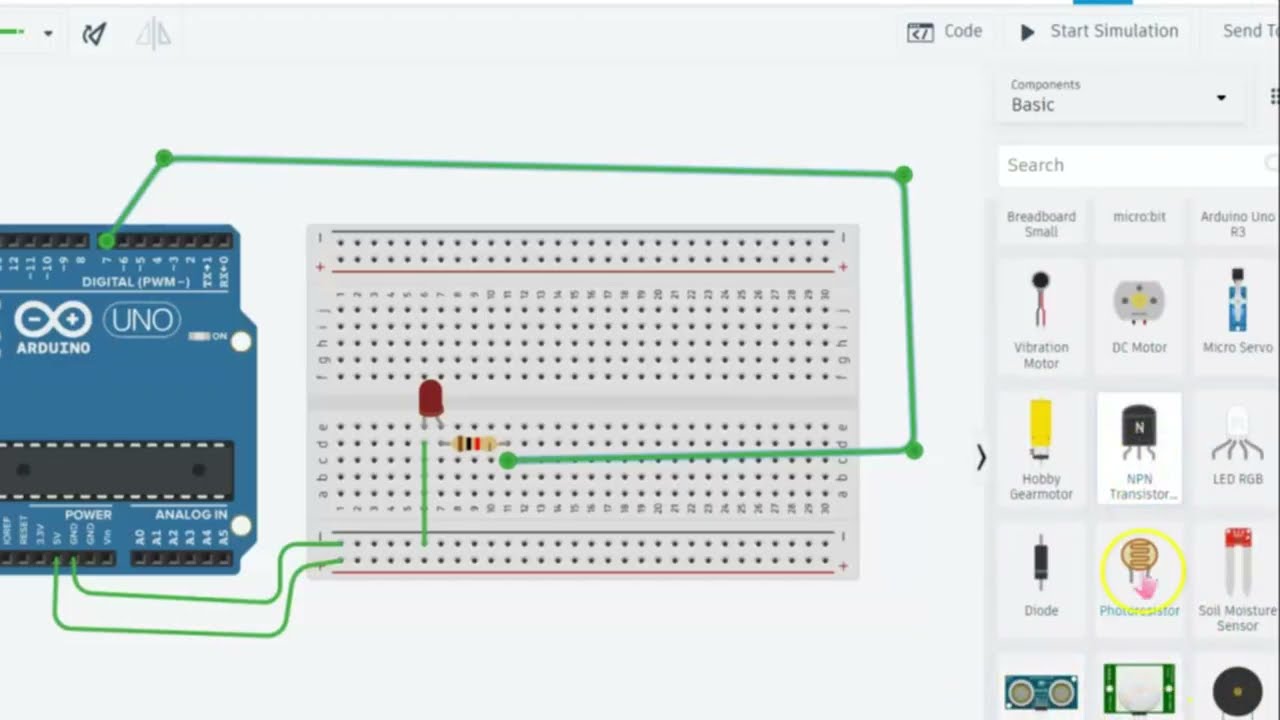 Lesson 2: Blinking LED with breadboard | Arduino & IoT Basics  || using Tinkercad
