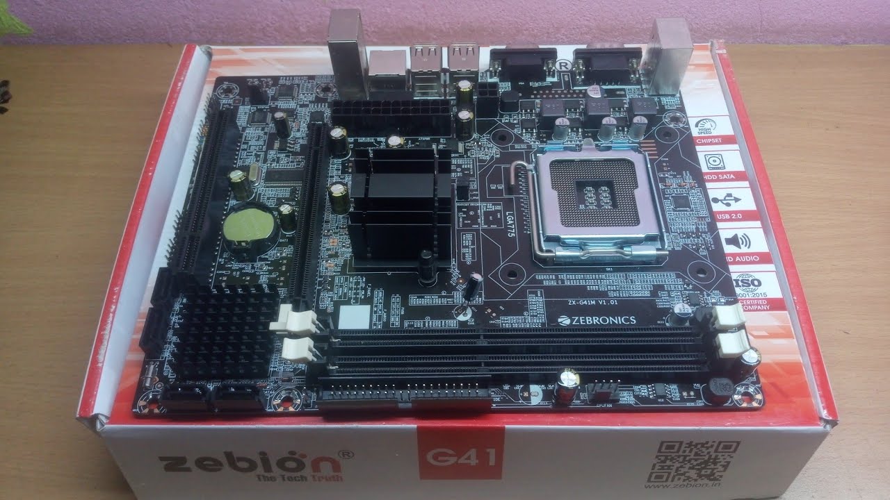 Zebion G41 High Speed Computer MOTHERBOARD Unboxing
