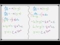 Separable Differential Equation  Natural Logs