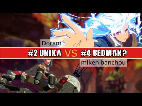 GGST 🔥 #2 UNIKA (Doram) vs #4 BEDMAN (miken banchou) | High Level Gameplay