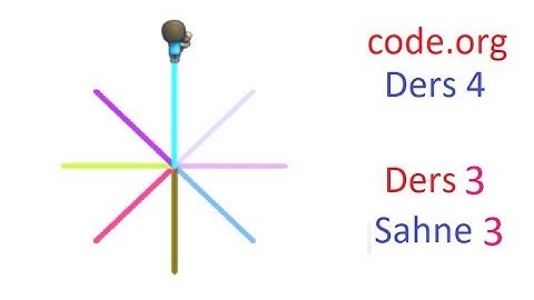 #12 Code.org Ders 4 (Level 4) . Ders 3 (Aktör) Sahne 3- -Code.org Çözümler- for döngüsü