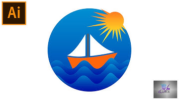 How to design a logo in illustrator  | Boat Design | Illustrator tutorial