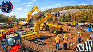 City Road Construction 3D Game: New Road Builder Excavator Truck Driving 2026 - 3D Android Gameplay screenshot 4