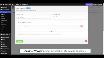 Fluent CRM Automation and Condition for LearnDash Course Completion