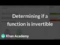 Determining if a function is invertible | Grade 11 | Math | NCERT | Khan Academy (IN accent)