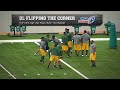 Green Bay Packers flipping the corner drill: Defensive line