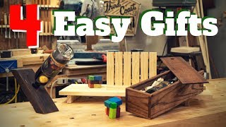 4 Easy DIY Woodworking Gift Projects!!! 